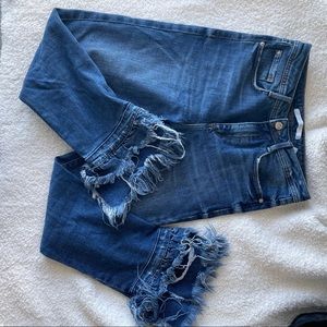 Zara fringe jeans